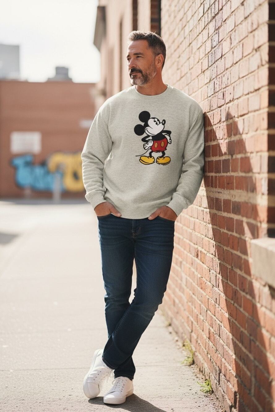 Vintage Mickey Mouse Sweatshirt Mens 2XL Double Stitch GENUS Made USA 90s
